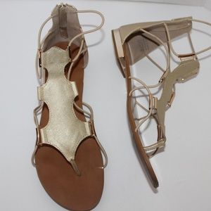 Aldo Gladitor Gold Sandals WOW! size 10 beautiful!